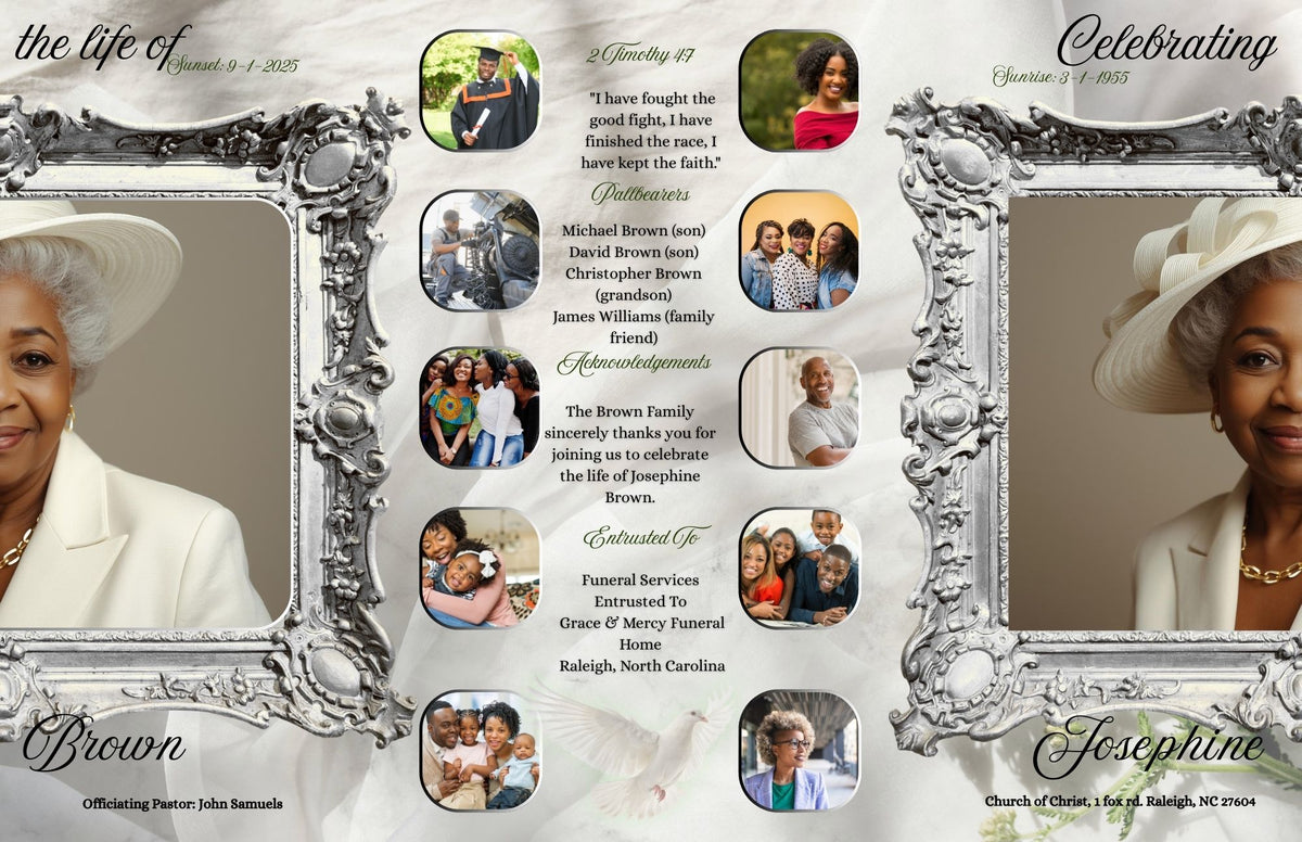 Gatefold Obituary 17 by  11