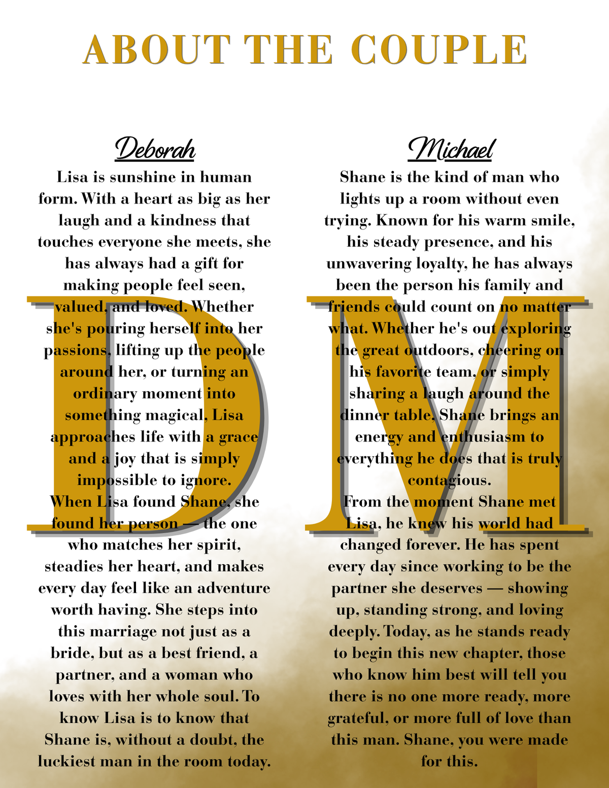 Modern Magazine-Style Wedding Program