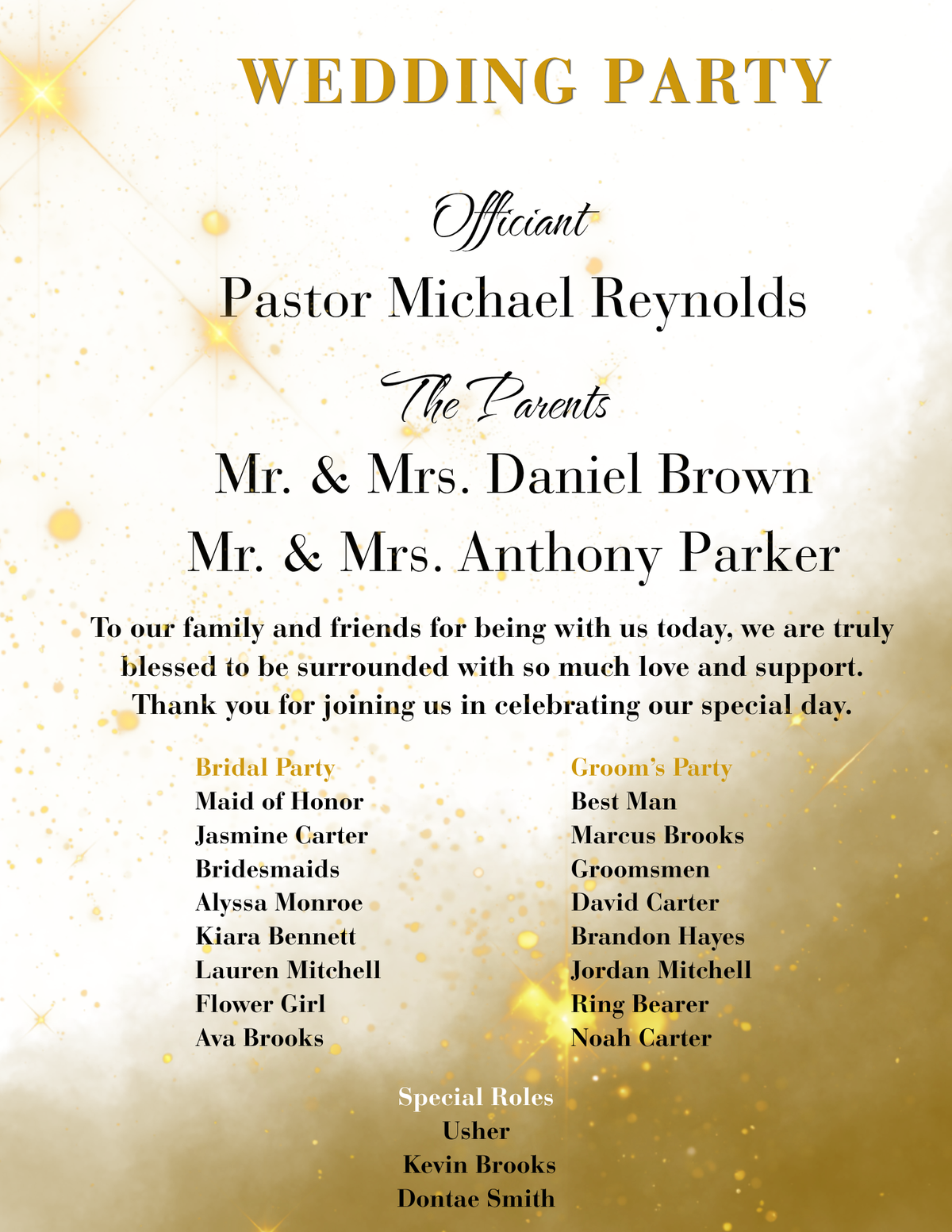 Modern Magazine-Style Wedding Program