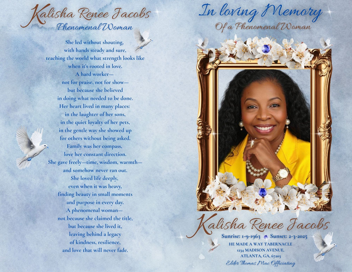 Obituary 11 by 8.5 Eight Pages