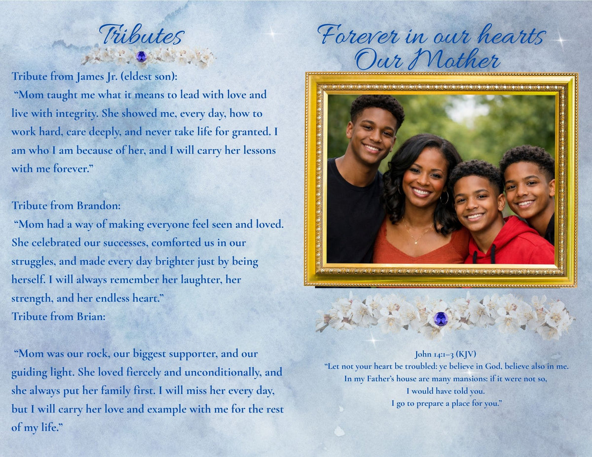 Obituary 11 by 8.5 Eight Pages