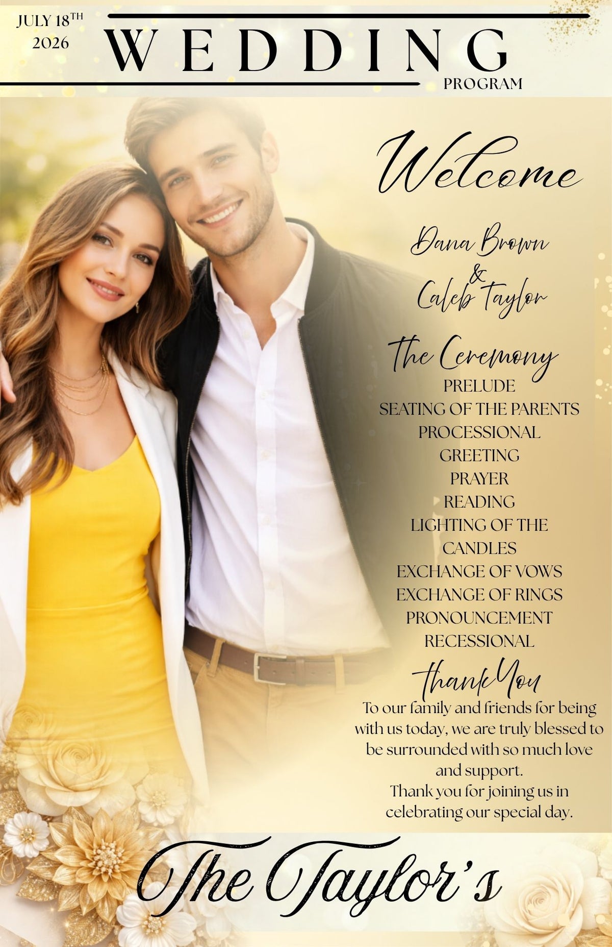 Classic Wedding Program