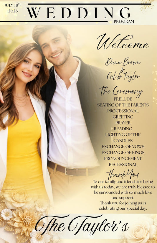 Classic Wedding Program