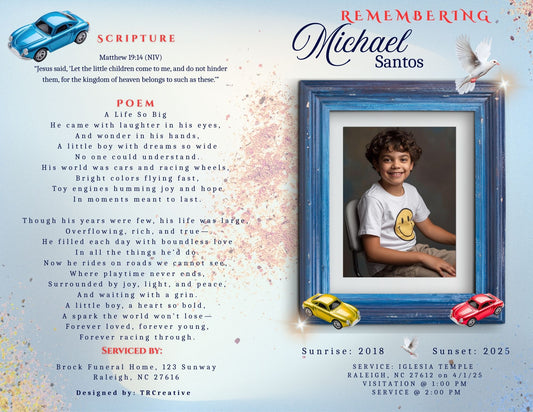 Obituary 11 by 8.5 Four Pages