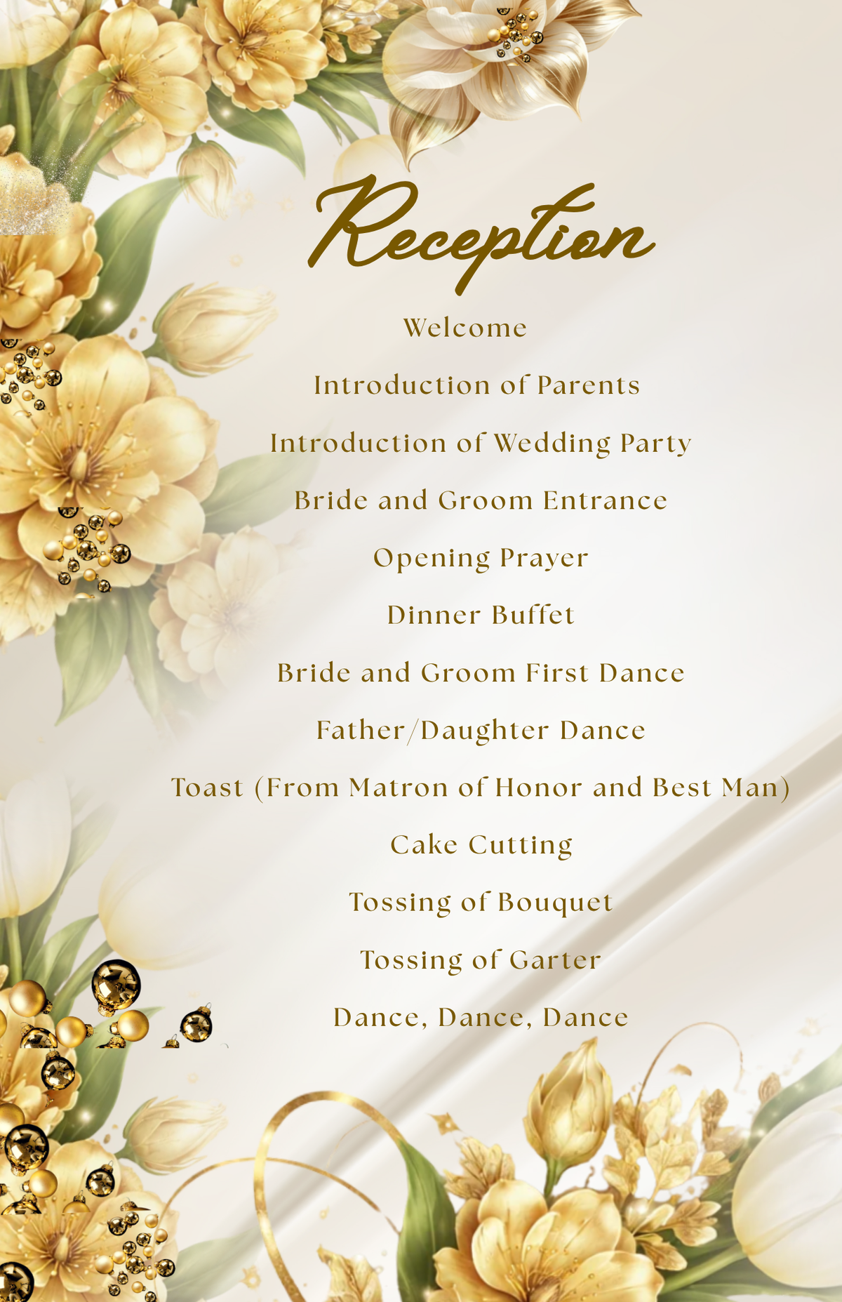 Classic Wedding Program